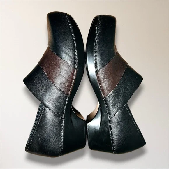 Dansko Tenley Black Brown Nappa Leather Clogs Comfort Work Nurse Shoes Womens 42 - Picture 10 of 12